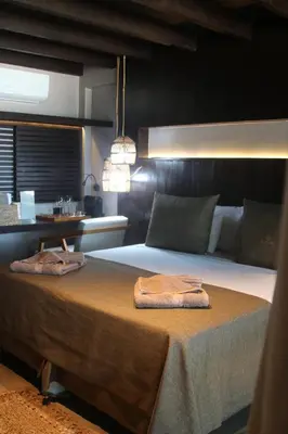 Uma cama ou camas num quarto em Vila Torém