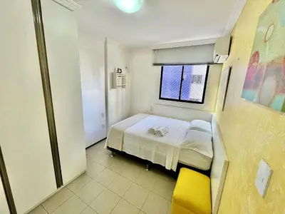 Uma cama ou camas num quarto em Alessandra Residence | Meireles - CE