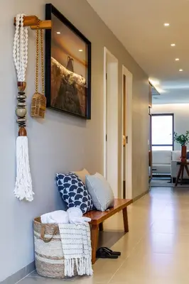 Uma área de estar em Apartamento de Luxo Beira Mar - Praia do Cumbuco