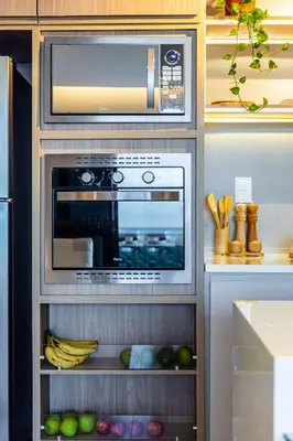 A cozinha ou kitchenette de Apartamento de Luxo Beira Mar - Praia do Cumbuco