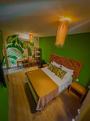 Uma cama ou camas num quarto em Villa Jaguar Fortim
