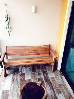 A planta de Flat aconchegante a uma quadra da praia