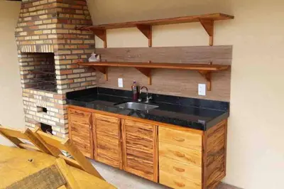 A planta de Flat aconchegante a uma quadra da praia