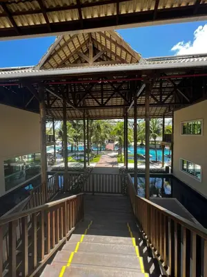 Uma varanda ou terraço em Apartamento GolfVille Residence