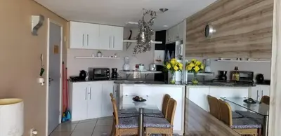 A cozinha ou kitchenette de Iate Plaza, Flat na areia em Meireles