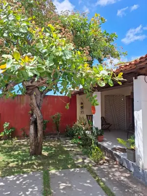 Um jardim no exterior de Casa em Paracuru