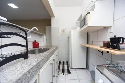 A cozinha ou kitchenette de Apartamento Perto da BEIRA MAR.