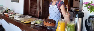 Refeições na casa de férias ou nas proximidades
