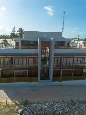 O edifício onde o apartamento está situado
