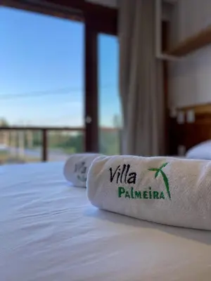 Uma cama ou camas num quarto em Villa Palmeira Flecheiras 201