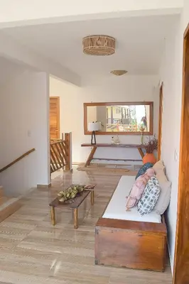 Uma área de estar em Hospedaria Villa Água de Côco Jericoacoara