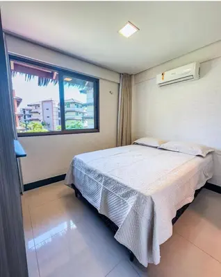 Uma cama ou camas num quarto em Manhattan Beach Riviera Aquiraz