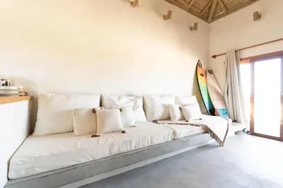 Uma cama ou camas num quarto em Jurema Branca Villa