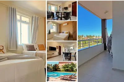 A planta de 2 suítes temporada - VENTILADO E NASCENTE, condomínio tranquilo com PISCINA, CHURRASQUEIRA E PLAYGROUND I Cozinha completa, estacionamento coberto, home office I Ideal para FAMÍLIAS E CASAIS I Prox do BEACH PARQUE e PRAIA - Porto das Dunas - CE