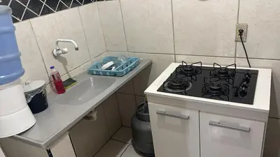 A cozinha ou kitchenette de Apartamento completo e central! Casa Rute!