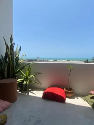 Uma varanda ou terraço em Sossego da Lana - vista mar