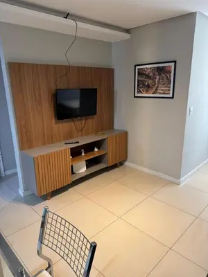 Uma televisão e/ou sistema de entretenimento em Ed Preamar Apt 902 Próximo à Feirinha da Beira Mar