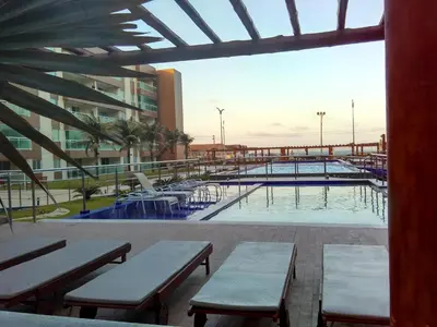 Uma varanda ou terraço em VG Fun Beach Front Apartamentos