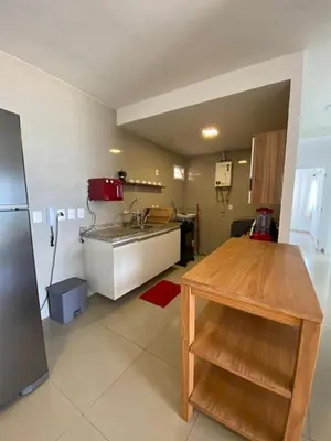 A cozinha ou kitchenette de VG Fun Beach Front Apartamentos