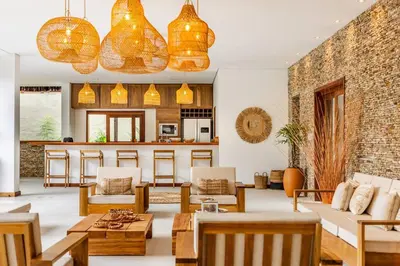 Uma área de estar em Vila Panhard - Aldeia Jericoacoara Group