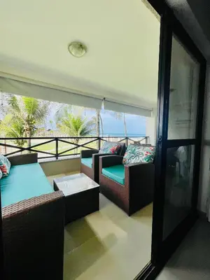 Uma varanda ou terraço em Apartamento Aquaville Resort