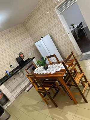 A cozinha ou kitchenette de Apto exclusivo, 200m da praia, horario flexivel 24 horas
