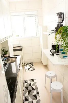 A cozinha ou kitchenette de Apartamento Aconchegante próximo à Arena Castelão
