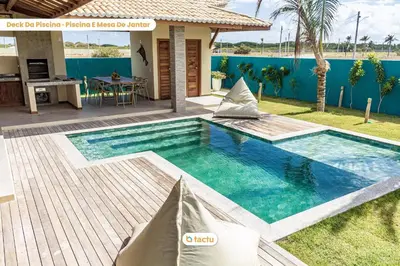 A piscina em ou perto de Casa Canoé Fortim Piscina de Luxo em Condomínio