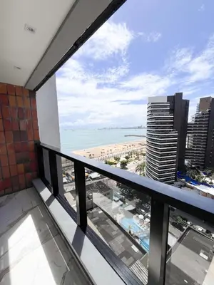 Uma varanda ou terraço em Flat atlantico 1301