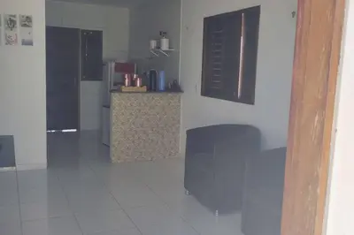 A cozinha ou kitchenette de Hospedagem na Praia de Tibau - RN