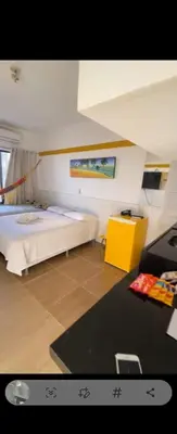 Uma cama ou camas num quarto em Tabajara Flat 205