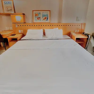 Uma cama ou camas num quarto em Flat Particular em Blue Tree Towers Beira Mar Fortaleza