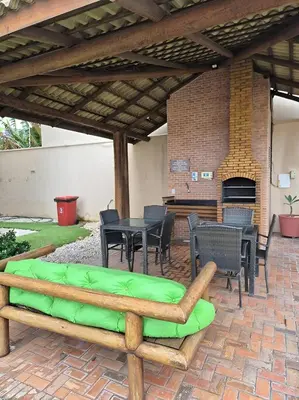 Uma área de estar em Varandas do Mar pé na areia