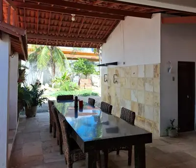 Um pátio ou outra área exterior em pousada marimar