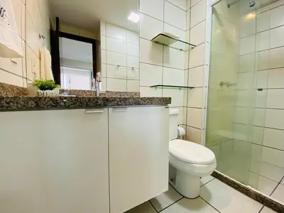 Uma casa de banho em Beach Class Fortaleza 402