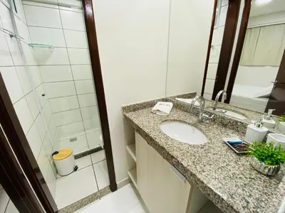 Uma casa de banho em Beach Class Fortaleza 402