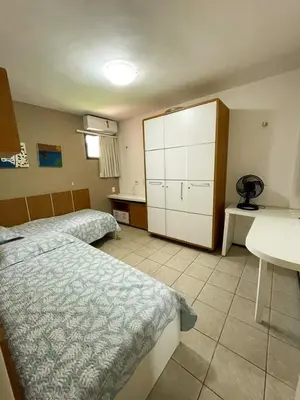 Uma cama ou camas num quarto em Aquaville Resort - Apartamento Térreo