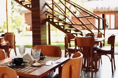 Uma área de estar em Terrasa Solar Hotel
