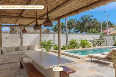 A piscina em ou perto de Casa KitePirosca, quartos com vista mar em Fortim