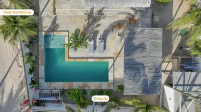 A piscina em ou perto de Casa KitePirosca, quartos com vista mar em Fortim