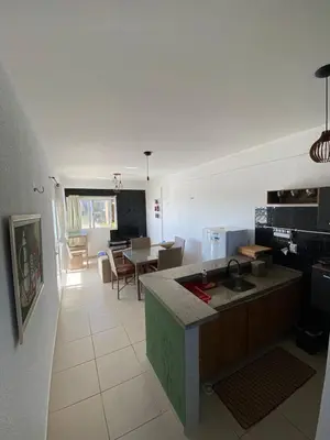 A cozinha ou kitchenette de Apartamento pé na areia na Taiba