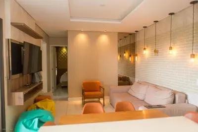 Uma área de estar em Praia do Cumbuco - Apartamento Completo - VG Sun