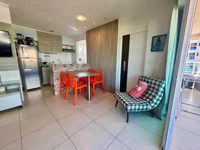 A cozinha ou kitchenette de Apartamento com piscina no hooftop, 48m2 - Praia da Iracema- Fortaleza