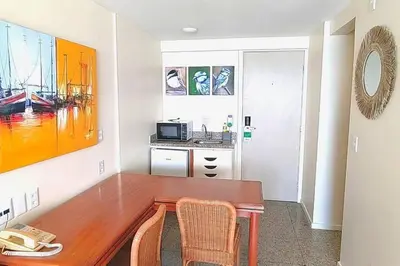 A cozinha ou kitchenette de Flat no melhor da Beira-mar de Fortaleza