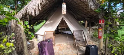 Um jardim no exterior de Guajiru kite-safari