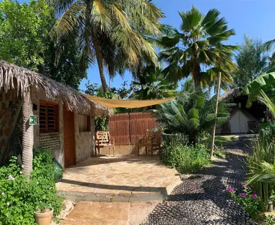 Um jardim no exterior de Guajiru kite-safari