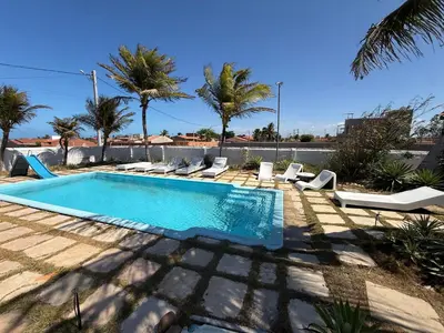A piscina em ou perto de Linda casa Taiba