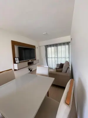 Uma área de estar em Beach Place Cumbuco Apto 106