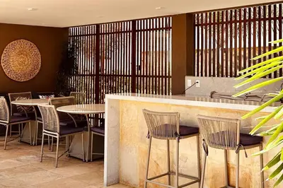 Um restaurante ou outro lugar para comer em Casa em Flecheiras