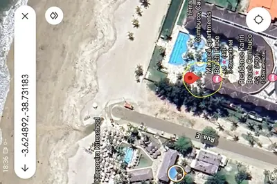 Uma vista aérea de Seaview Beachfront Apartment 324 in Kariri Beach Residence Cumbuco
